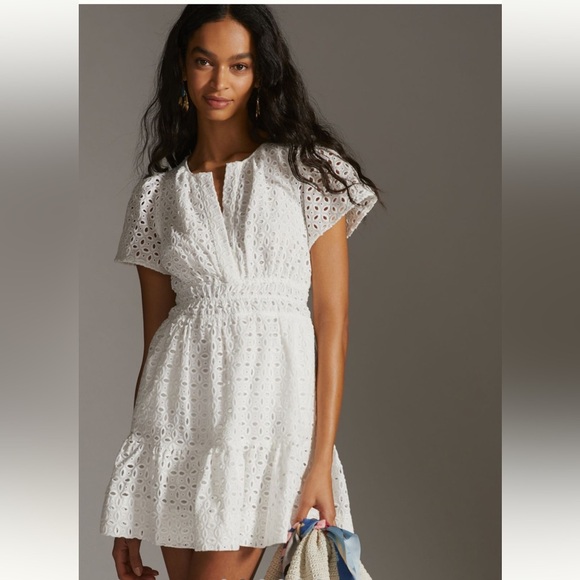 Anthropologie Dresses & Skirts - 🍀🔥Anthropologie - White Eyelet Somerset Mini Dress - 1X